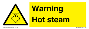 Warning Hot steam